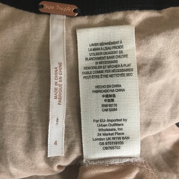 Free People Black Lace Mini Dress Sz 4 (S02) - Picture 7 of 7